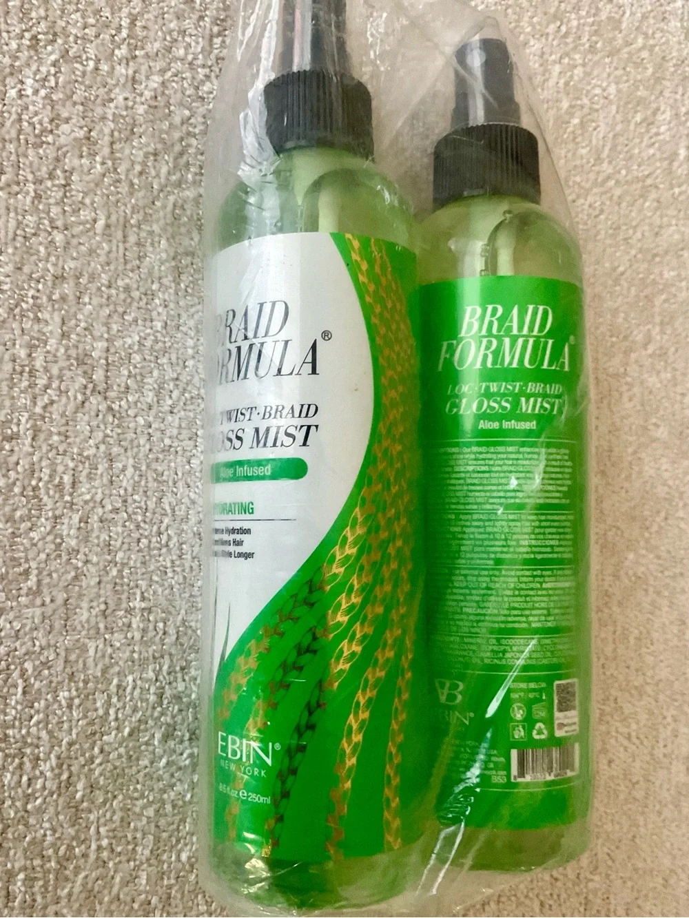 🆕 EBIN NEW YORK Braid Formula Loc Twist Braid Gloss Mist - Aloe Infused